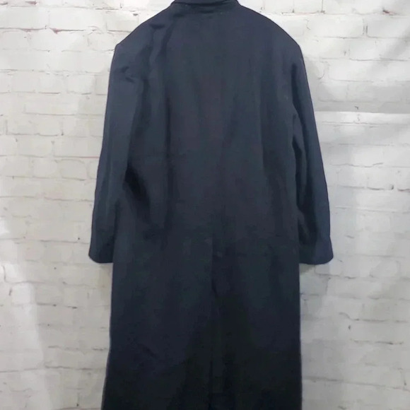 Vintage Conte di Milano Double Breasted Navy Wool Cashmere Trench Coat Men's L44 - Picture 10 of 17